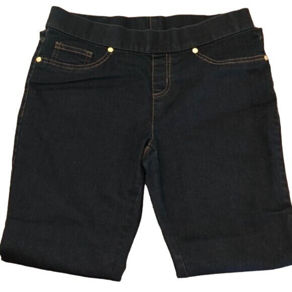 NWOT Jeans Pull On Elastic Waist  Size 2 - Picture 1 of 4